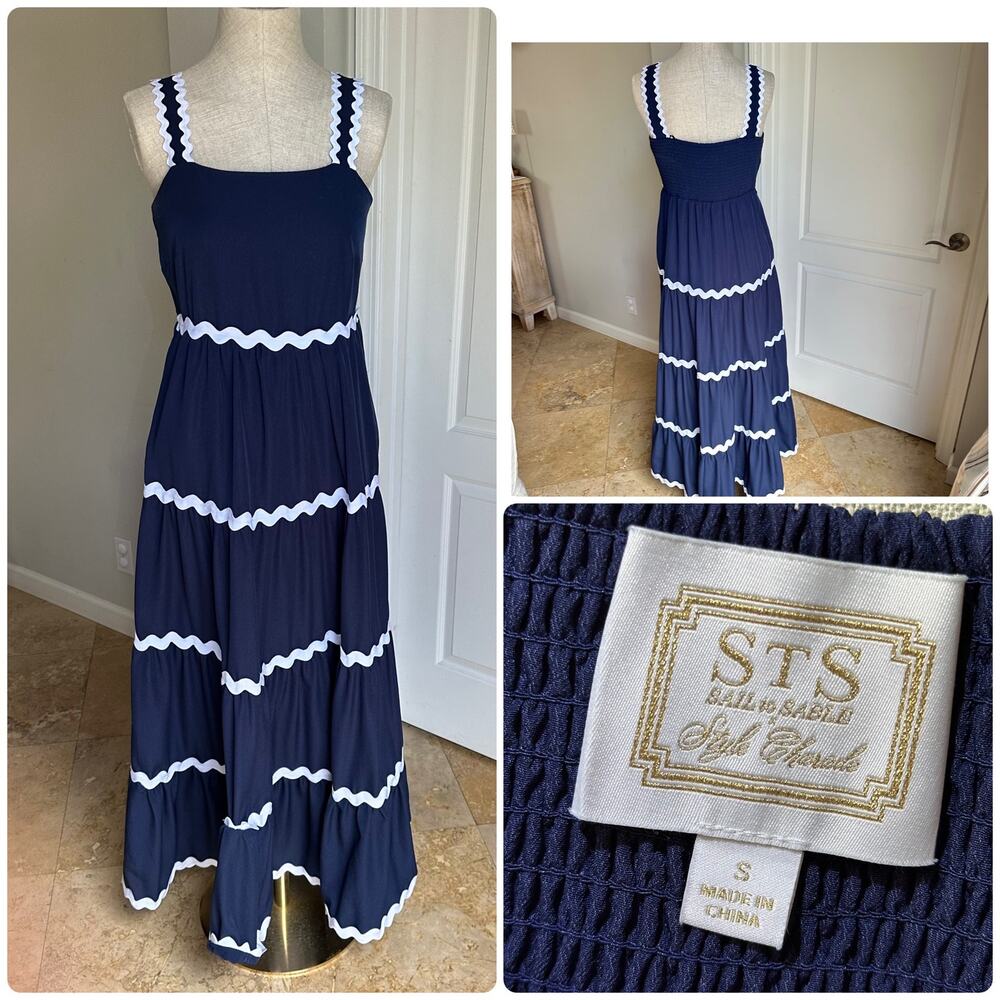 Sail to Sable Megan Maxi Dress Sz S